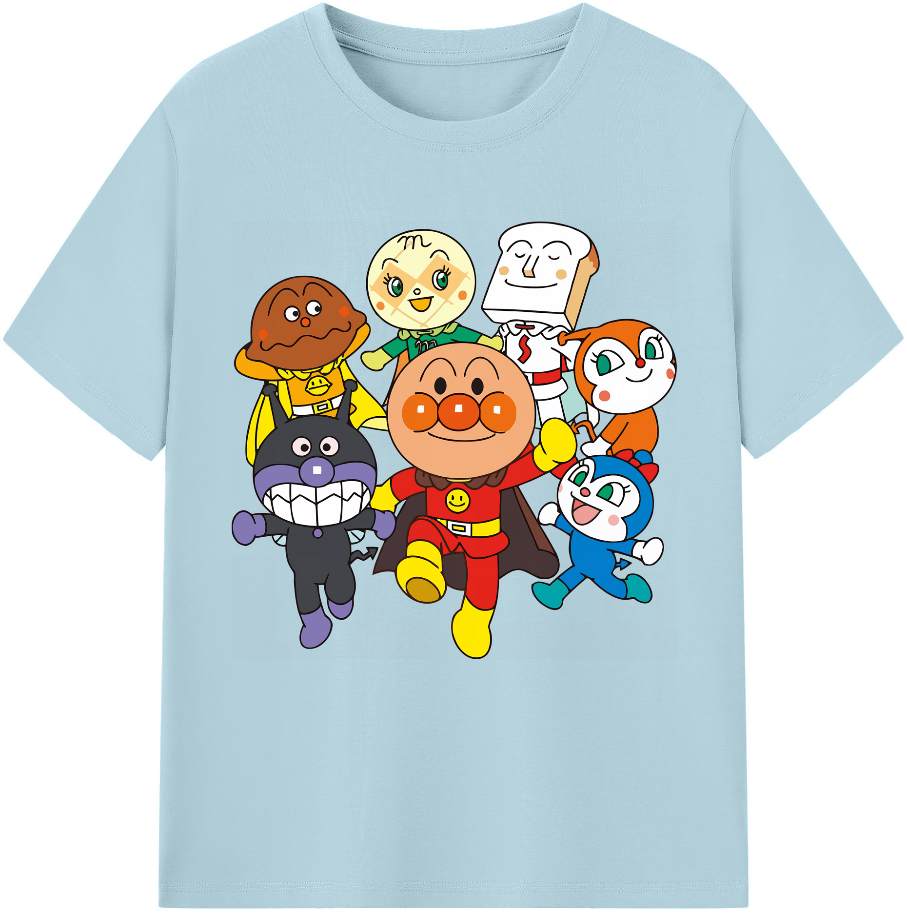 （画像用） アンパンマン Anpanman 綿100％半袖Tシャツ（フロントプリント）